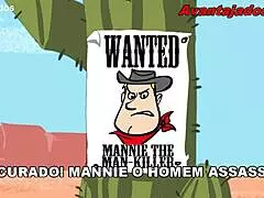 So, this gay cartoon sheriff just loses it in wild scenes.