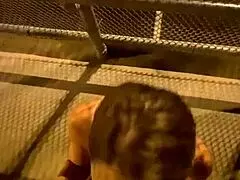 Sex while getting food and fucked on the bridge in public 😈