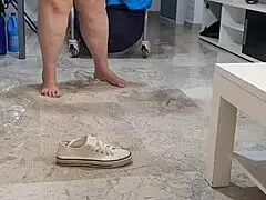 Coolmarina crashes into a feet fetish with smelly sneakers that smell really good