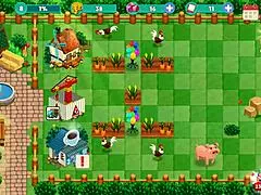 Cute brunette explores the ranch in anime hentai game part 03