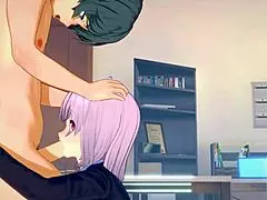 Shinjo Akane and Utsumi Sho in hard sex scene