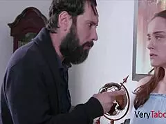 stepdaughter lily glee gets disciplined with a hard dick down