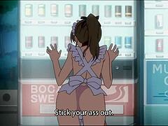 Söt tjänarinna i strumpor älskar vild ocensurerad hentai-sex med intensiv blowjob-action och leksakslek.