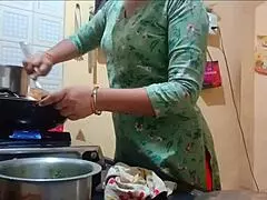 Indian Sexy Wife GOT FUCKED Hard While Cooking
