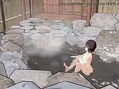 Hey, check Toyota Nono bathing nude in hot spring, oops, boob slip!