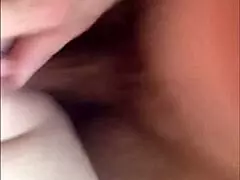 horny bbw pussy gets fucked and jizzed in close-up homemade webcam