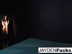 Jayden jaymes gets naughty facial with blowjob and cumshot on her big tits