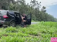 I saw us fucking on the highway side, bent over with bubble butt