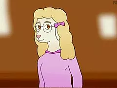 bookworm blonde hentai girl with big tits in library romance