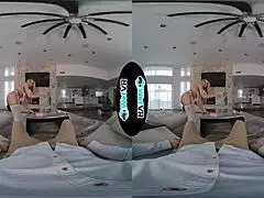 Latina maid experiences her first VR porn adventure