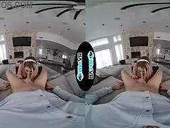 Latina maid experiences her first VR porn adventure