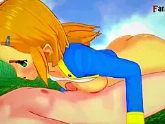 i rescued zelda in breath of the wild short and fucked her blonde big tits good in fantasy game