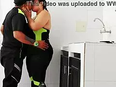 After giving birth I got real chubby, so I hired my neighbor as trainer... he rubbed my big ass and uh, I gave him blowjob, sucked his dick while he sucked my big tits, full on Xvideos Red.