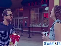 barely legal teen with hot ass gets pounded hard after movie date