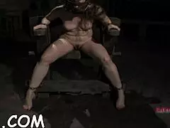 She gets whipped in this sadomasochism scene.