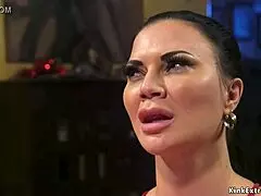 Dude fucks huge tits milf boss in bdsm session