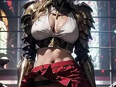 Ai Generated Anime Knight Flashing Pussy In Church