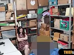 skinny anastasia rose punished by mall cop fucking