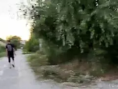 i ride my scooter naked through the streets showing ass tits pussy and shocking everyone in public