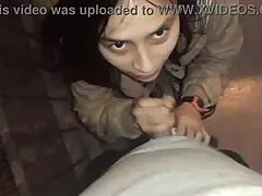 She walks her dogs in the park