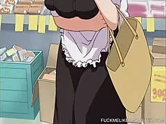 anime maid fantasizing in a wet scene