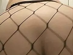 i'm riding this dildo hard, feeling so fat and chubby in my fishnets.