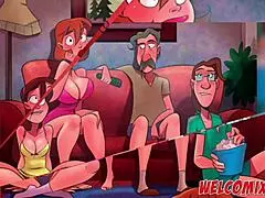 watching horror movie with naughty home title