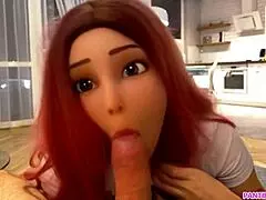 Sexy housewife sucks and rides that big cock 😍 till he explodes 💦