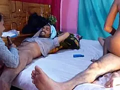 Group sex disciplines two black girls with Bengali