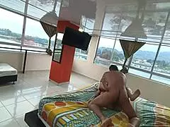 Intense Hardcore Sex With Boss's Wife, Creampie In Hotel Bed