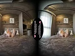Solo Blonde Mika Masturbates in VR!