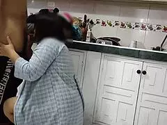 el delivery guy gets lucky, the lady pays with her body, big tits and all!