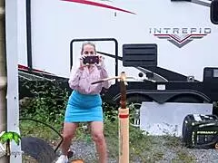 Boys next door punish nosey cougar with rough fucking