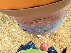 Outdoor Couple Fucks With Wet Panties And Pussy