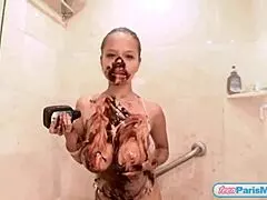 Wow! Teen Paris Milan Covers Her Body in Chocolate for Teasing