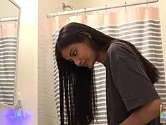 Dying Hair Black in Mirror