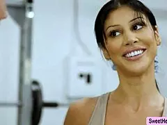 in college, student gets pussy licked by lesbian trainer, with ass licking and sucking