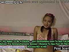 channy crossfire moans waking up to hitachi orgasms in bed