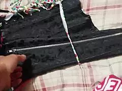 gay guy in panties at friend's house gets naughty