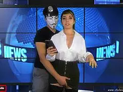 omg, reportera gets facial cumshot live on air! 😱