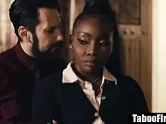 hot ebony agent fucks client to seal wedding deal