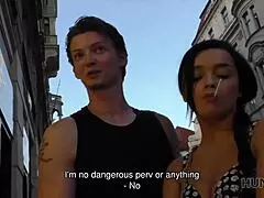 Skinny Babe Erica Black Becomes Slut for Cash in Outdoor POV Sex