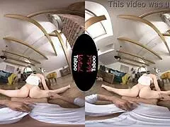 Virtual Taboo Brunette Gets Split On Shaved Pussy By Hard Cock