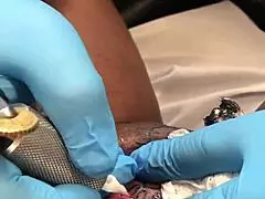 tattoo appointment with latina hardcore lesbian