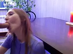 Skinny Student Blows Monster Cock