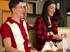 Bowling Alley Free Use Date With Stepmom And Stepdaughter In Intense Group Milf Fucking