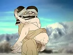 Telehab Kakushi Freezes on Mountains, Warms Up with Intense Hentai Fucking in Demon Slayer Cartoon