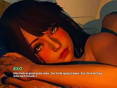 Eternum gameplay features anime sex scenes with doggystyle and thighjob.