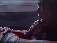 hey, can you believe this all american granny with glasses is giving a homemade blowjob to her couple's big cock?