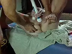 Cherry shay plays with toys on her dripping shaved pussy and swallows cum 😈